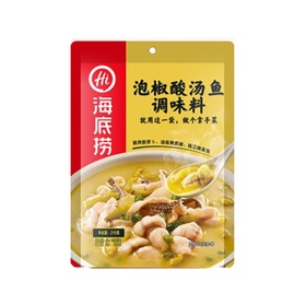 海底捞 泡椒酸汤鱼调味料 210g